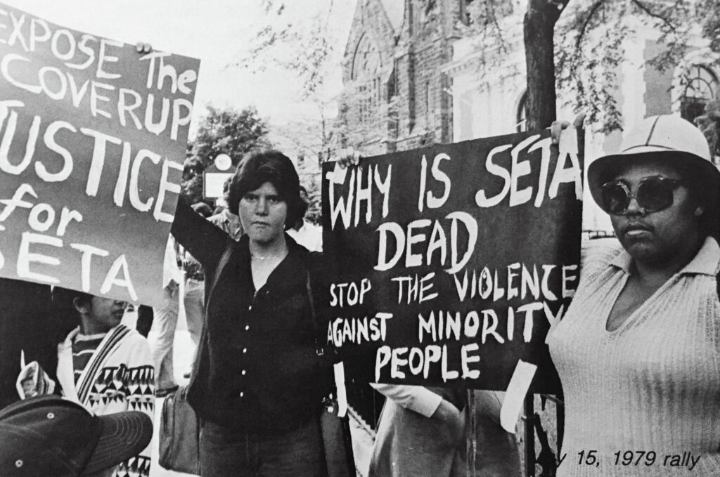 Third World Women's Task Force, Seta protest May 1979. Photo care of Springfield Daily News