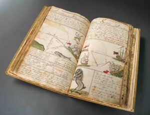 A commonplace book of an English sailor, care of the Peabody Essex Museum.