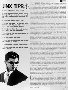 Copy of page from Jinx Magazine, Issue 4 page 47.